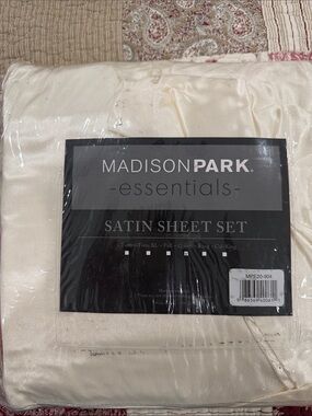 Madison Park Essentials Satin Sheet Set - Ivory